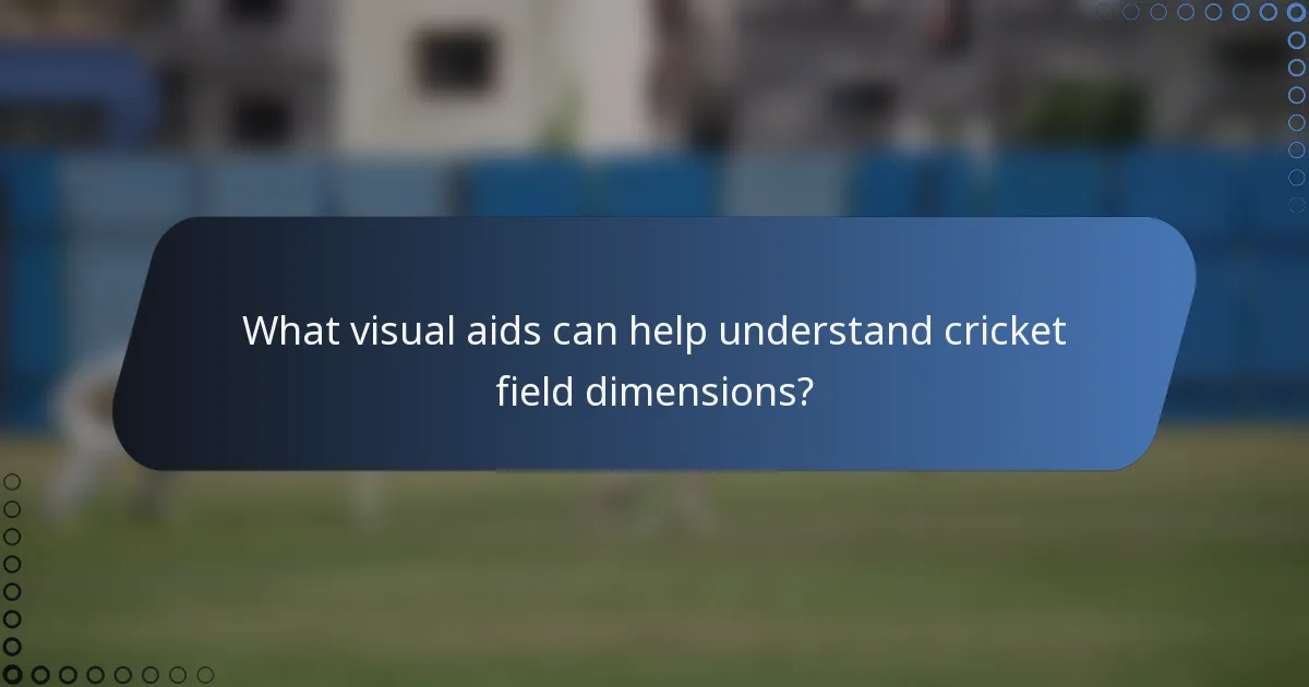 What visual aids can help understand cricket field dimensions?